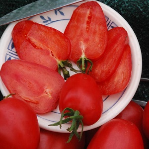 Leckere und aromatische Tomaten, die wie riesige Beeren aussehen - erstaunliche deutsche rote Erdbeere