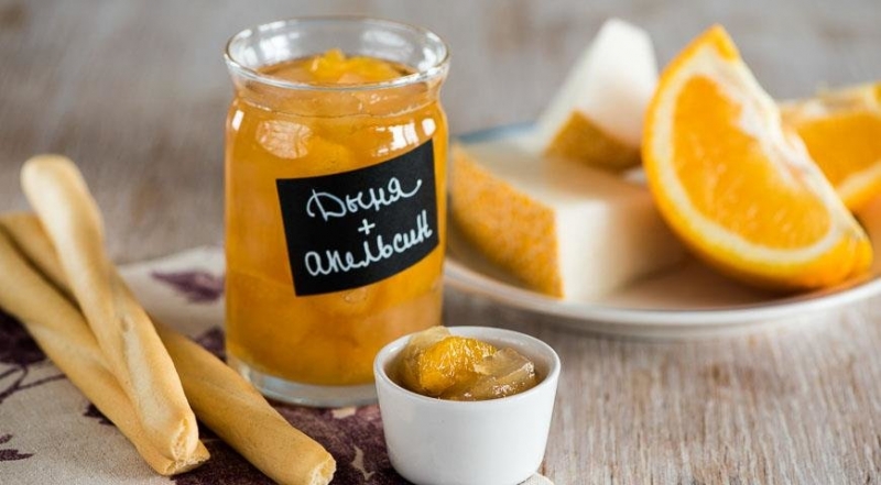 Wie man aromatische und leckere Melonenorangenmarmelade für den Winter macht