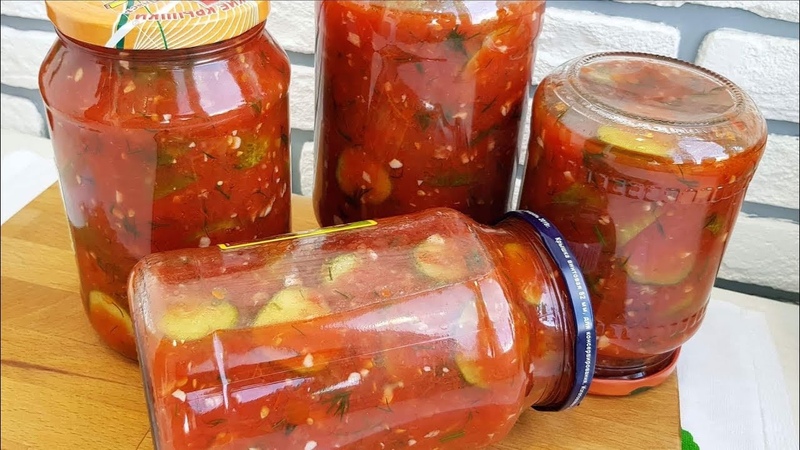 Die leckersten Rezepte zum Einlegen von Gurken in Tomatensauce für den Winter